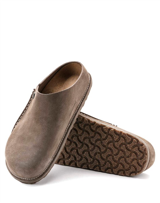 Zermatt Premium Suede Leather Sko - Gray Taupe
